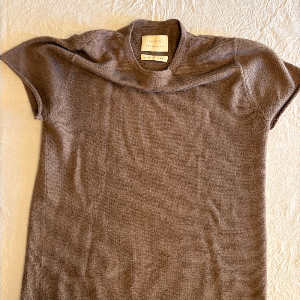 Lauren Manoogian Taupe Crewneck Sweater Shirt
